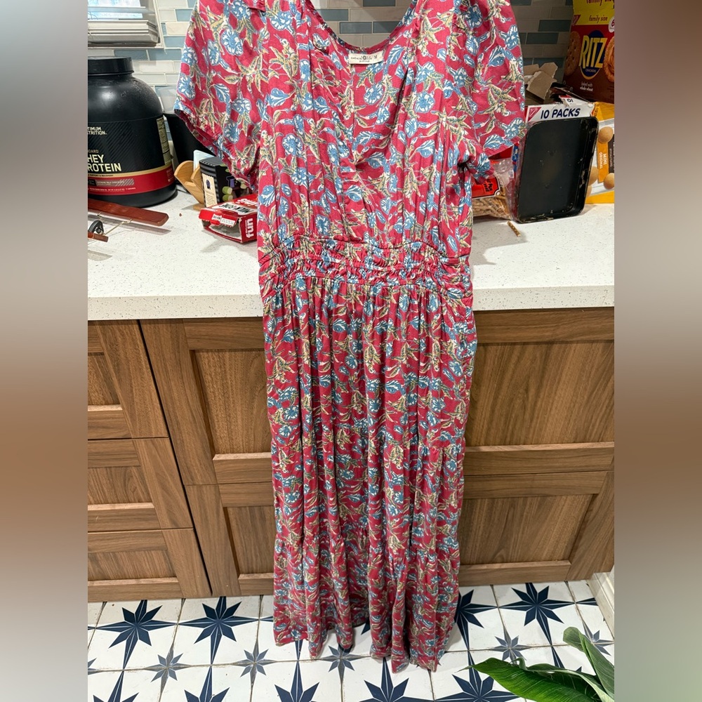 Natural Life Vibrant Red Floral Dress